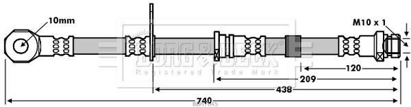 BORG & BECK Pidurivoolik BBH7645